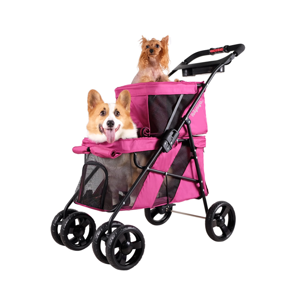 Double Decker Bus Dog & Cat Stroller– Violet