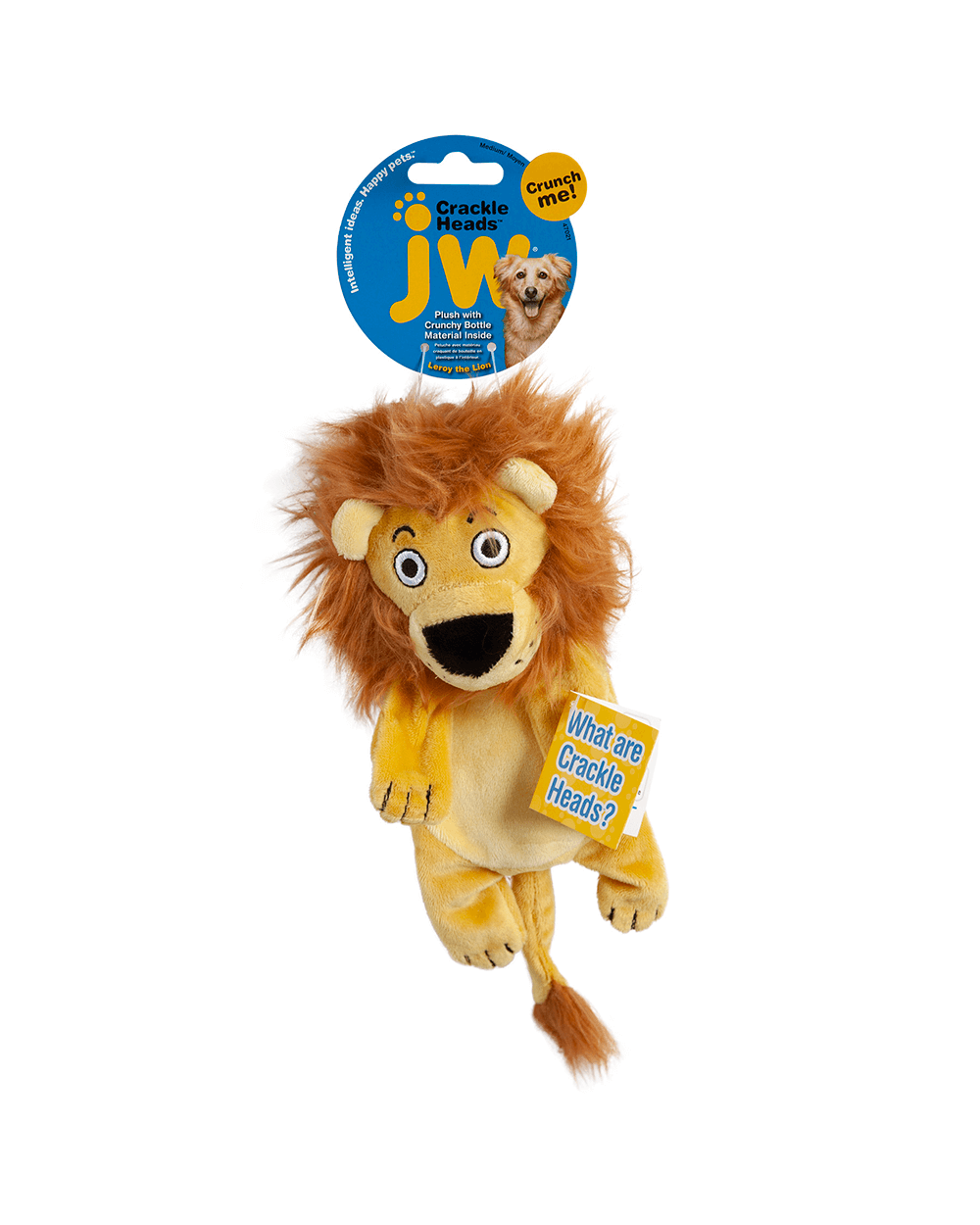 Crackle Heads Leroy the Lion Dog Toy